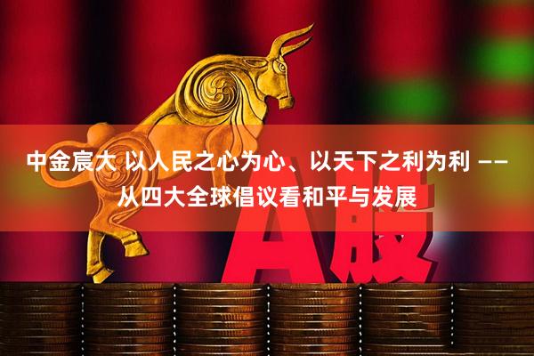 中金宸大 以人民之心为心、以天下之利为利 ——从四大全球倡议看和平与发展